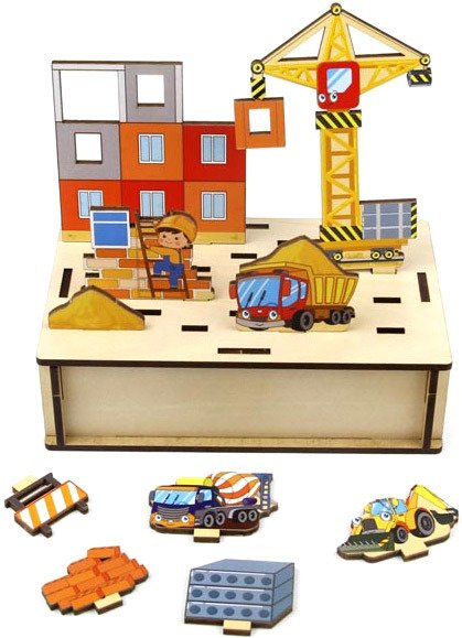 

Развивающая игра WoodLand Toys Панорама. Стройка 151104