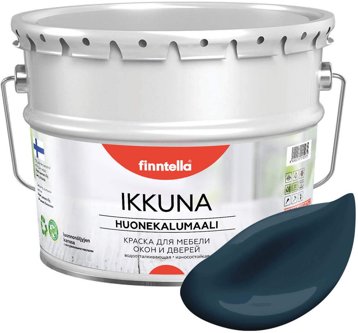 

Краска Finntella Ikkuna Yo F-34-1-9-FL009 9 л (зеленый/синий)