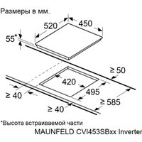 Варочная панель MAUNFELD CVI453SBBK Inverter
