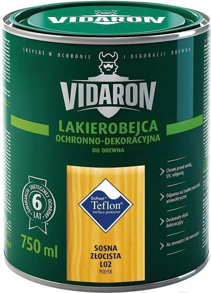 

Лак Vidaron Лакобейц L02 0.75 л (золотистая сосна)