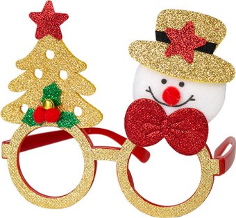Карнавальные очки Феникс-Презент Снеговик с елкой 82306