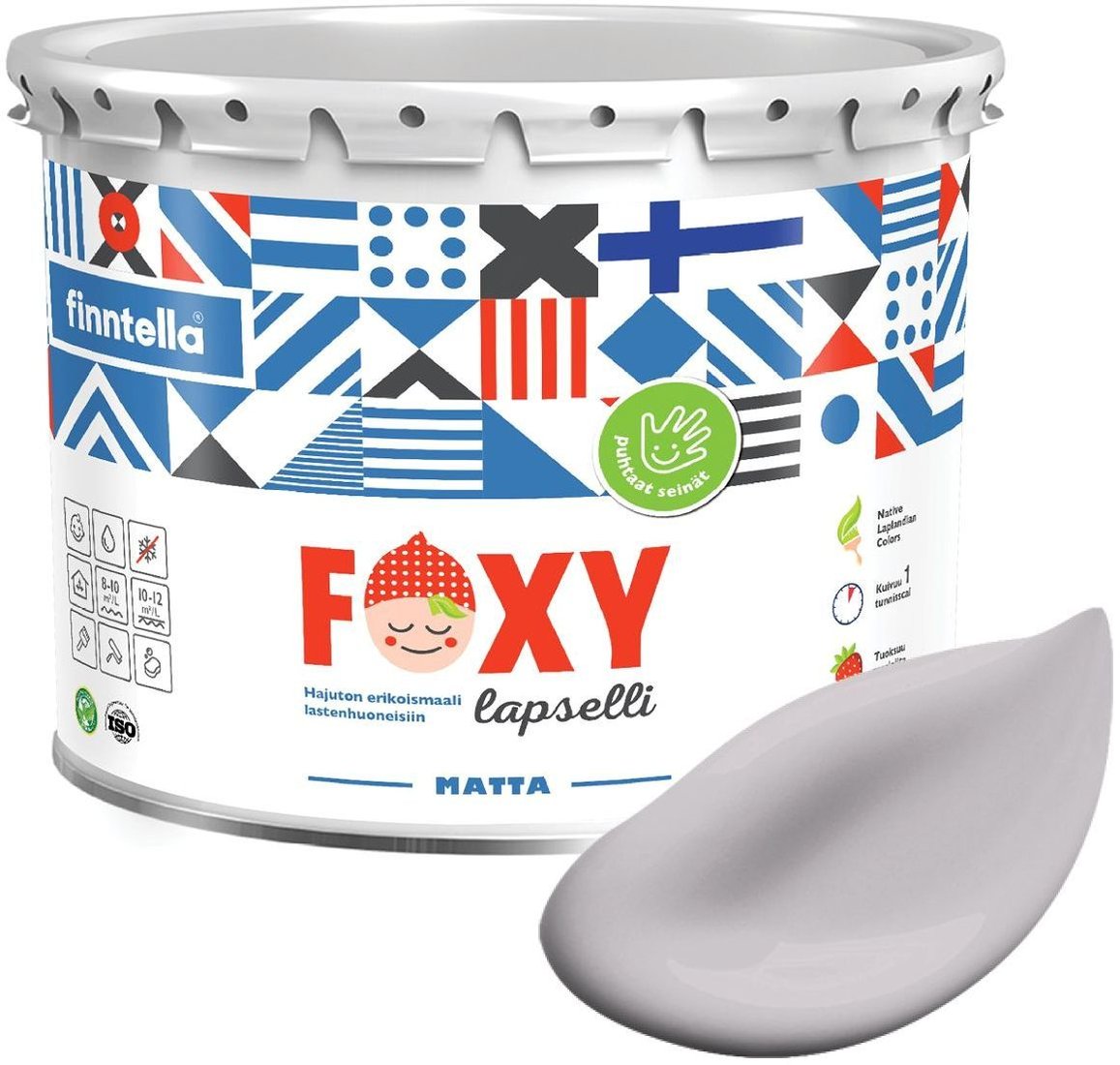 

Краска Finntella Foxy Lapselli Matte Nukka F-50-1-3-FL202 2.7 л (серый)