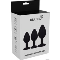 Анальная пробка Bradex Candy An Set SX 0009 (3 шт, черный)