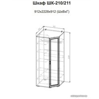 Шкаф распашной SV-Мебель МС Александрия ШК-210 угловой (сосна санторини светлый)