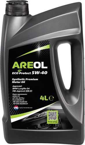 Моторное масло Areol Eco Protect 5W-40 4л