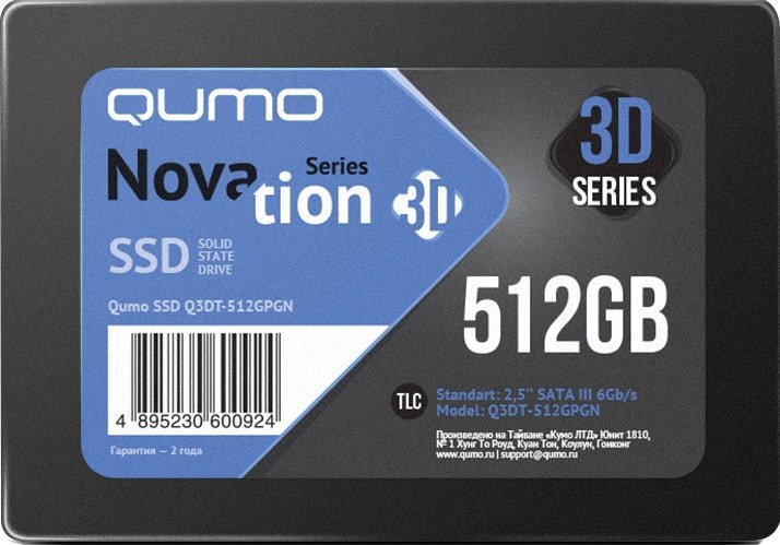 

SSD QUMO Novation 3D TLC 512GB Q3DT-512GPGN