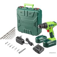 Дрель-шуруповерт Verto 50G185 (с 2-мя АКБ, кейс)