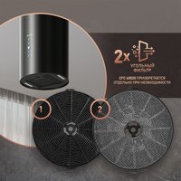 Кухонная вытяжка Weissgauff Tubus 1406 Island Black