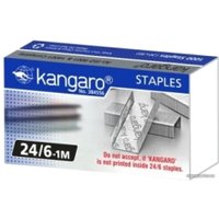 Скобы канцелярские Kangaro 24/6 5000 шт (металлик)