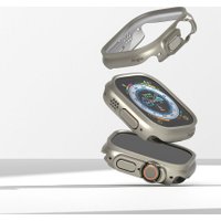 Чехол Ringke Slim 2шт для Apple Watch Ultra 1 / 2 (49 mm) Clear & Titanium Grey