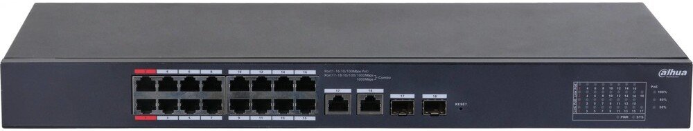 

Управляемый коммутатор 2-го уровня Dahua DH-CS4218-16ET-240