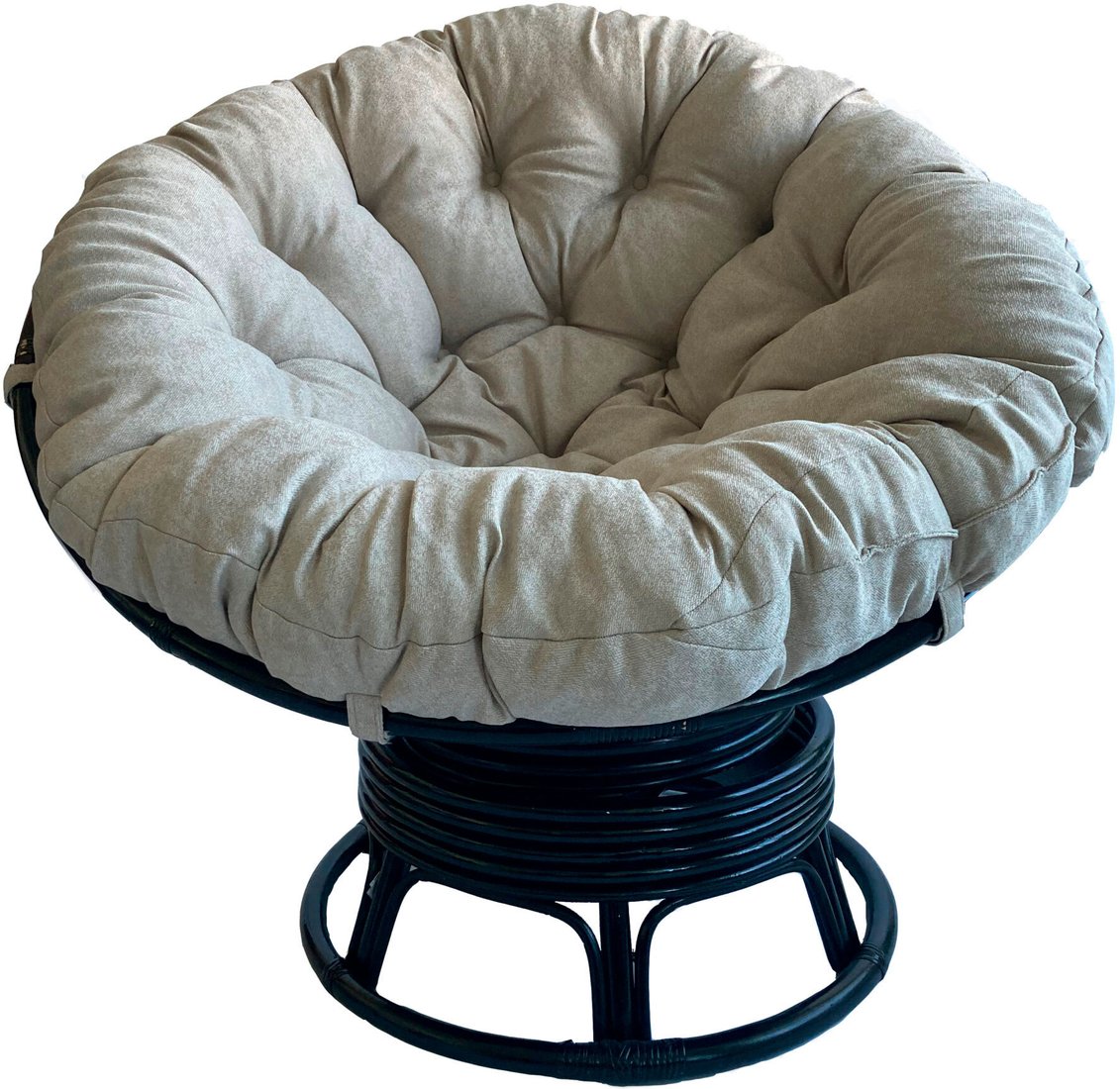 Садовое кресло Calamus Rotan Papasan 23/01B (венге/бежевый)