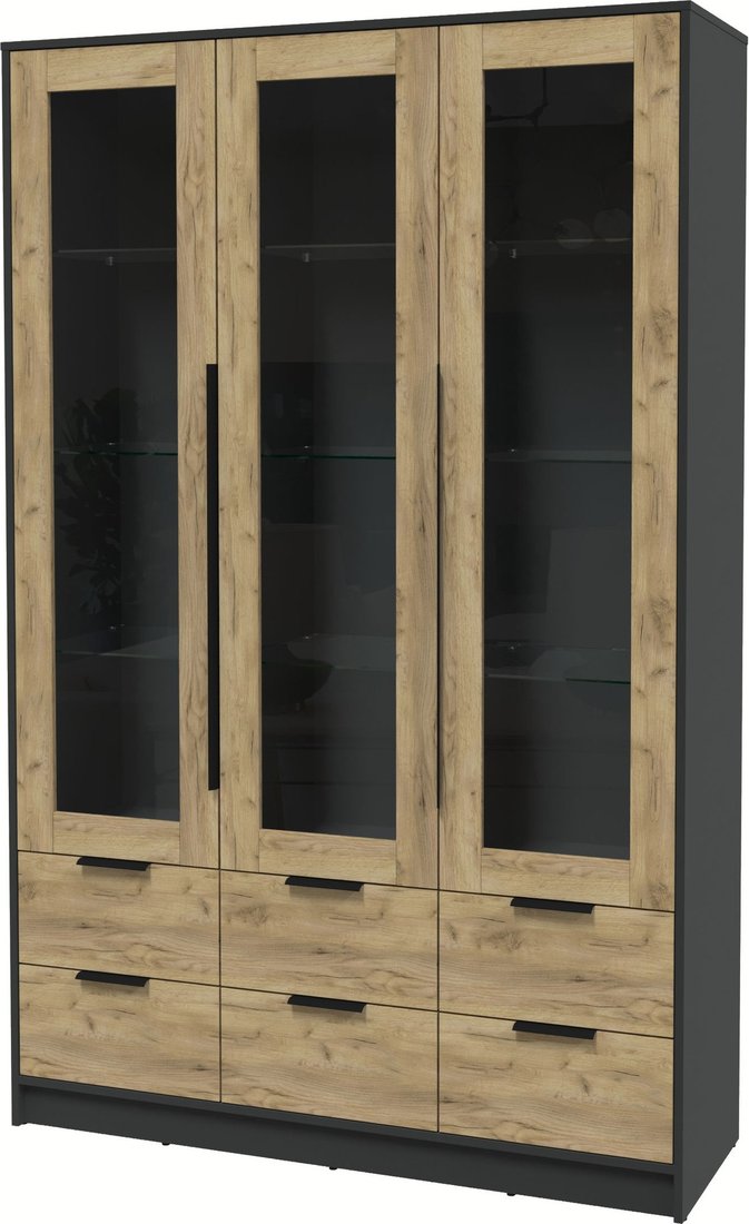 

Шкаф-витрина Интерлиния Концепт КТ-ШВ3 (дуб золотой/антрацит)