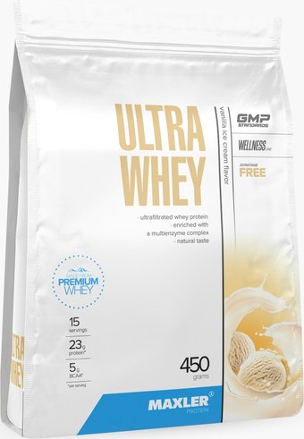 Maxler Ultra Whey (ванильное мороженое, 450г)