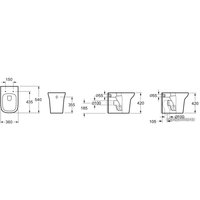 Унитаз приставной Lavinia Boho Bristol 33050030 (чаша, пневмокрышка)