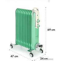 Масляный радиатор Klarstein Thermaxx Retroheat 2500W (зеленый)