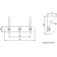 Крючок для ванны Ledeme L201-3