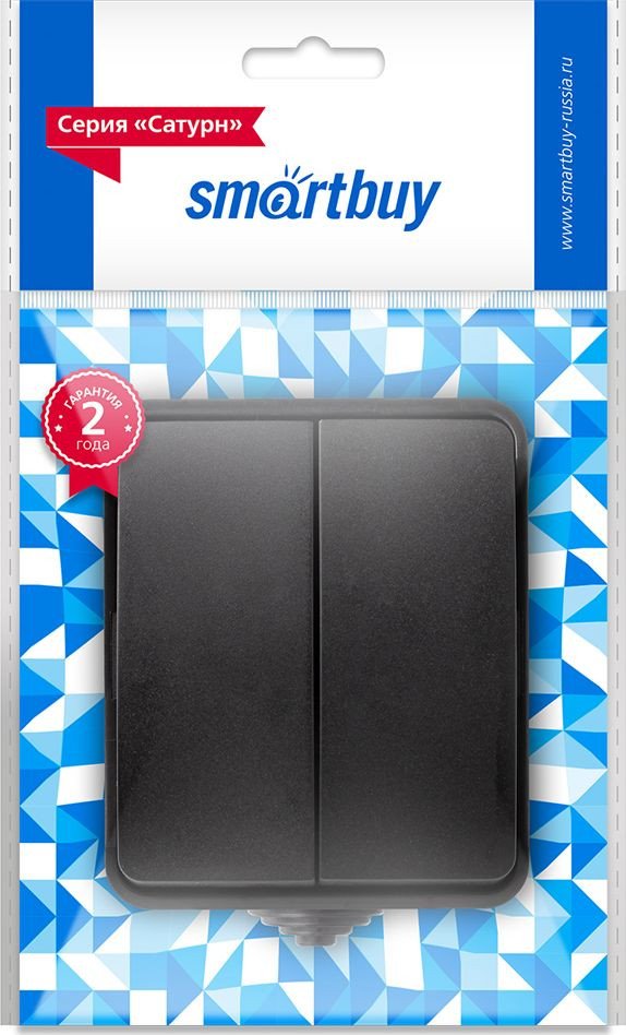Выключатель SmartBuy Сатурн SBE-04b-10-SW2-0