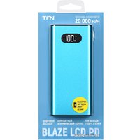 Внешний аккумулятор TFN Blaze LCD PD 20000mAh (голубой)