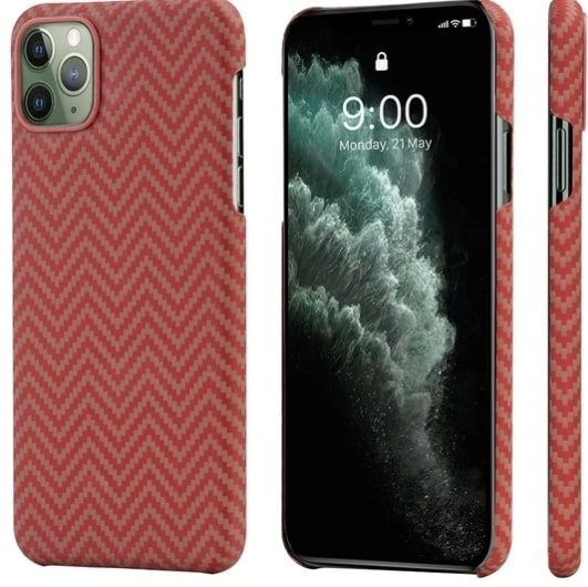 

Чехол для телефона Pitaka MagEZ для iPhone 11 Pro Max (herringbone, красный/оранжевый)