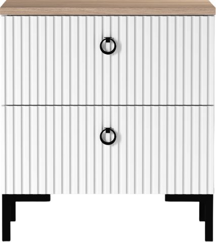 Тумба Black Red White Domenica KOM2S (белый/гикори кингстон)