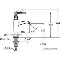 Смеситель Jacob Delafon Cleo E24308-CP