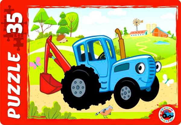 

Мозаика/пазл Рыжий кот Макси-пазлы Синий трактор ПУ35-1777 (35 деталей)