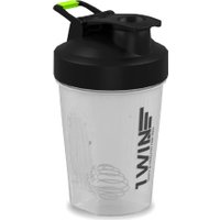 Шейкер 1WIN С шариком 400 мл (прозрачный с черной крышкой)