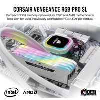 Оперативная память Corsair Vengeance RGB PRO SL 2x8ГБ DDR4 3600 МГц CMH16GX4M2D3600C18W