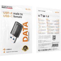 Адаптер Borofone BV26B USB Type-A - USB Type-C (черный)