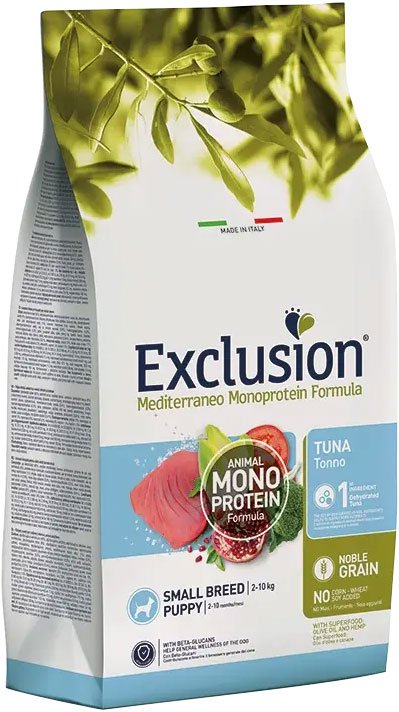 

Сухой корм для собак Exclusion Monoprotein Tuna Noble Grain для щенков мелких породс тунцом NGPTS05 (500 г)