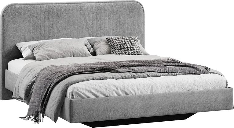 

Кровать Трия Тиффани Тип 1 180x200 (микровелюр Wellmart Silver)