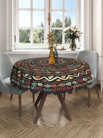 Скатерть JoyArty Африканские круги rtcf01_414064 (150х150)