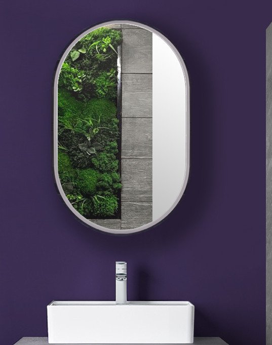 Symbolite Шкаф с зеркалом для ванной Каре Арка 60x90 (с подсветкой, сенсор на зеркале)