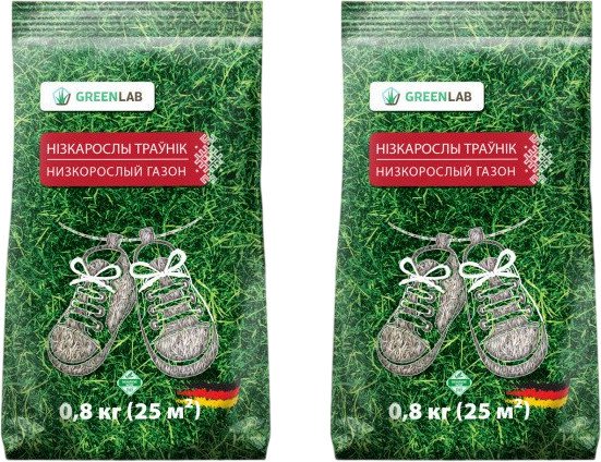 Семена Greenlab Низкорослый газон (0.8 кг) 2 шт