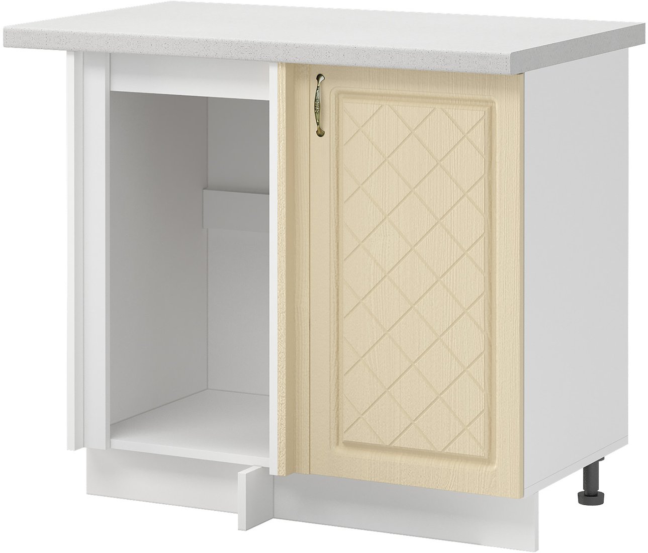 

Шкаф напольный Mio Tesoro Модена ШНУ 1000-М (белый/дуб ваниль)