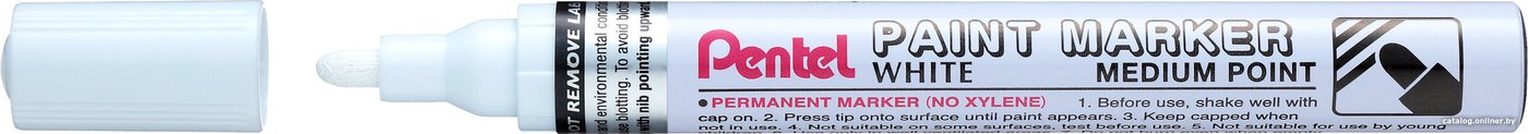 Маркер перманентный Pentel Paint MFP10-W (белый)