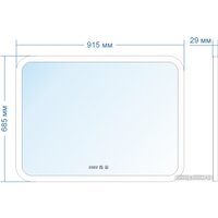 Зеркало Doratiz Ева 91.5x68.5 2711.923