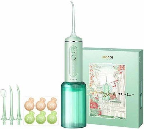 

Ирригатор Soocas W3F (с гелем, 4 насадки, зеленый)