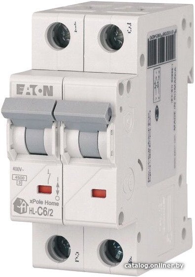 Выключатель автоматический Eaton HL-C62 2P 6A C 4.5кA 2M 194768