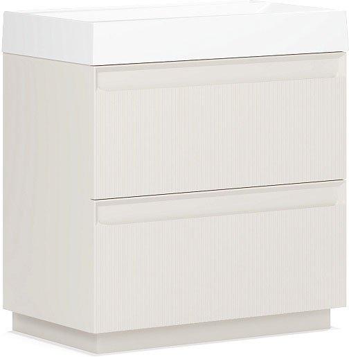 

Belux Тумба под умывальник Базель Н 80-02 (180, светлый миндаль матовый)