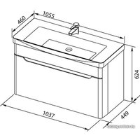  Aquanet Тумба София 105 с умывальником Luxury 105 (белый)