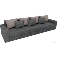 Диван Лига диванов Мэдисон Long 28869 (рогожка, серый/бежевый/серый)