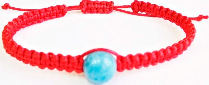 

Браслет Handmade ИП Егорова Красная Нить с натуральным камнем Аквамарин