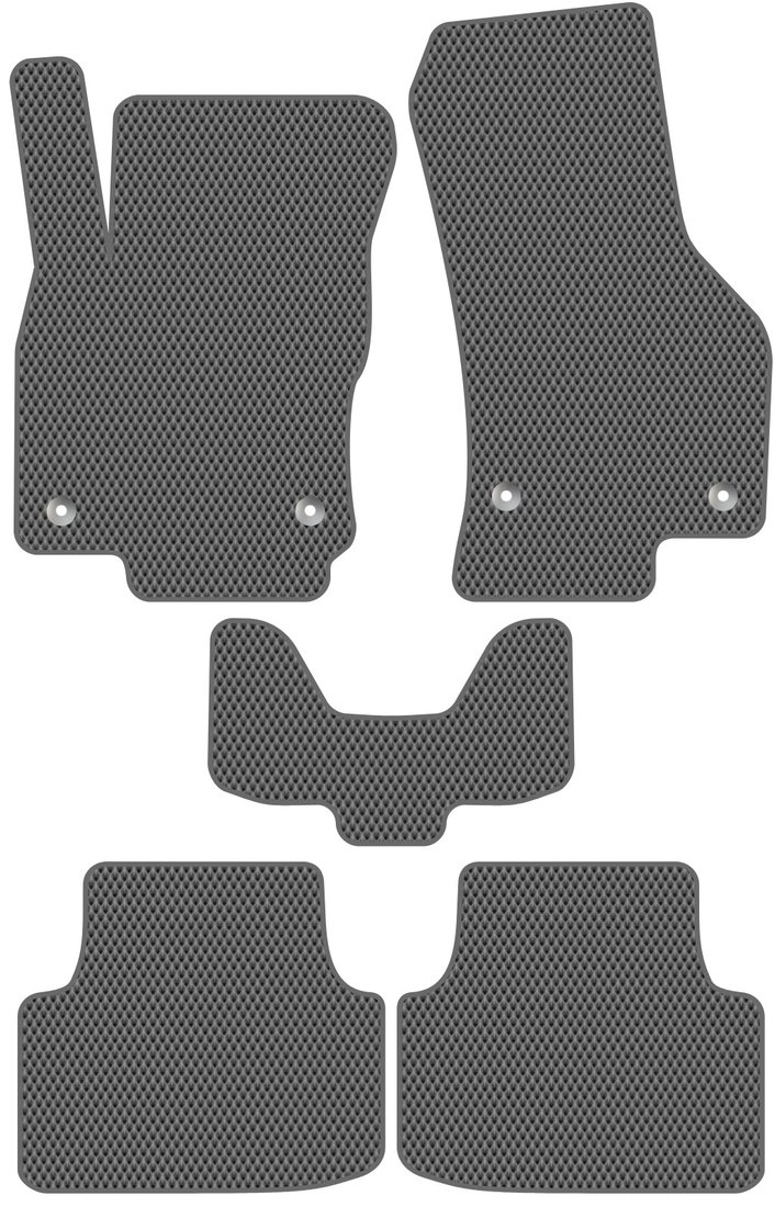 

Комплект ковриков для авто Alicosta Skoda Octavia IV (лифтбек / A8) 2019 - Н.В. (серый, ромб)