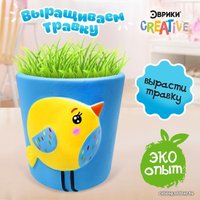 Набор для опытов Эврики Выращиваем травку. Птичка 6911658