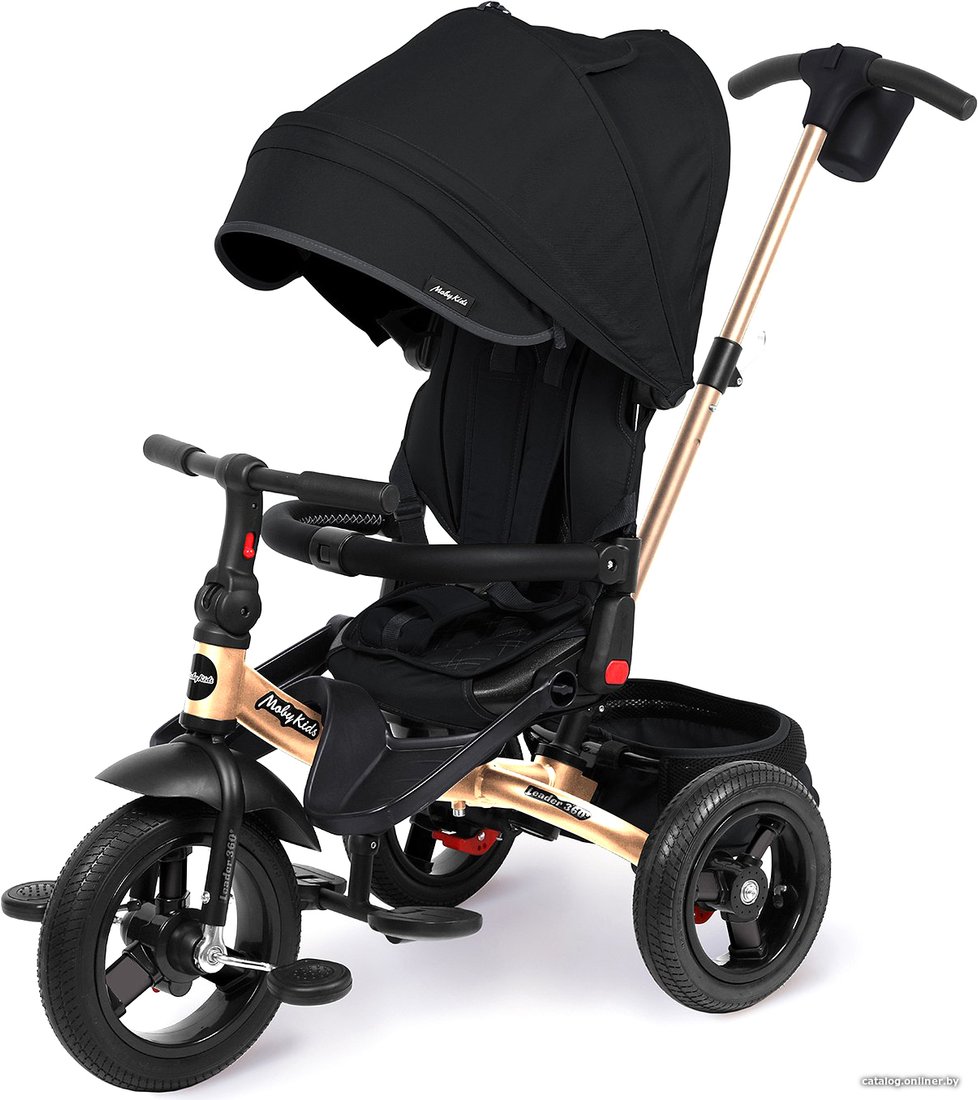 Детский велосипед Moby Kids Leader 360° 12x10 AIR (черный)