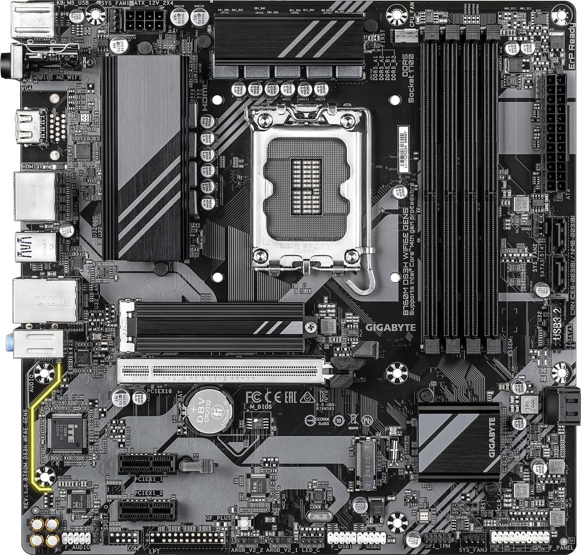Материнская плата Gigabyte B760M DS3H WiFi6E GEN5