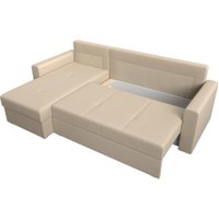 Угловой диван Лига диванов Верона лайт левый (экокожа бежевый)