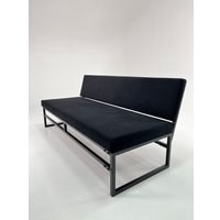 Диван N3 ЛофтСофтМини 130х50х82 см (черный)